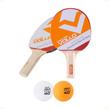 Kit 2 Raquetes Ping Pong Tnis De Mesa Profissional 2 Bola